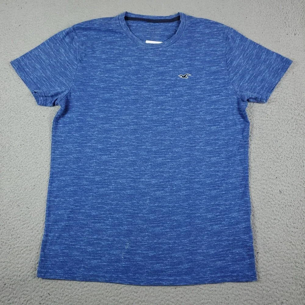 Hollister T Shirt Mens Size Medium Blue Casual Short Sleeve Adult *
